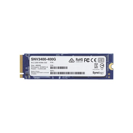 SSD 400GB NVMe M.2 2280, diseñada para Synology N