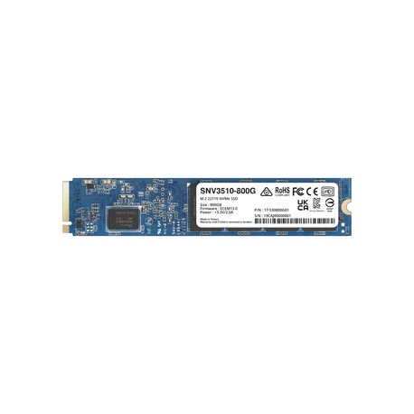 SSD 800GB NVMe M.2 22110, diseñada para Synology