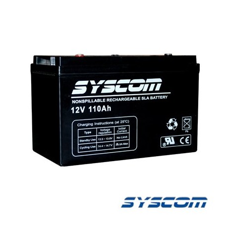 Acumulador 12 Vcc, 110 Ah., Tecnología AGM.