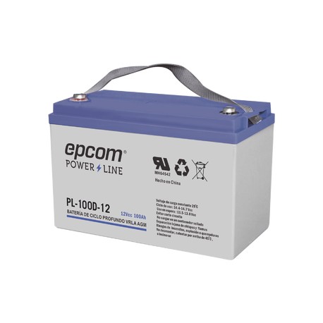 Acumulador EPCOM 12V @ 100Ah Tecnología VRLA AGM