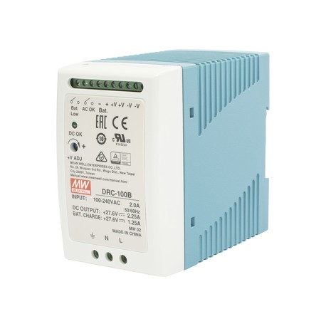 Fuente de poder Riel Din 24V, 100W con Cargador d
